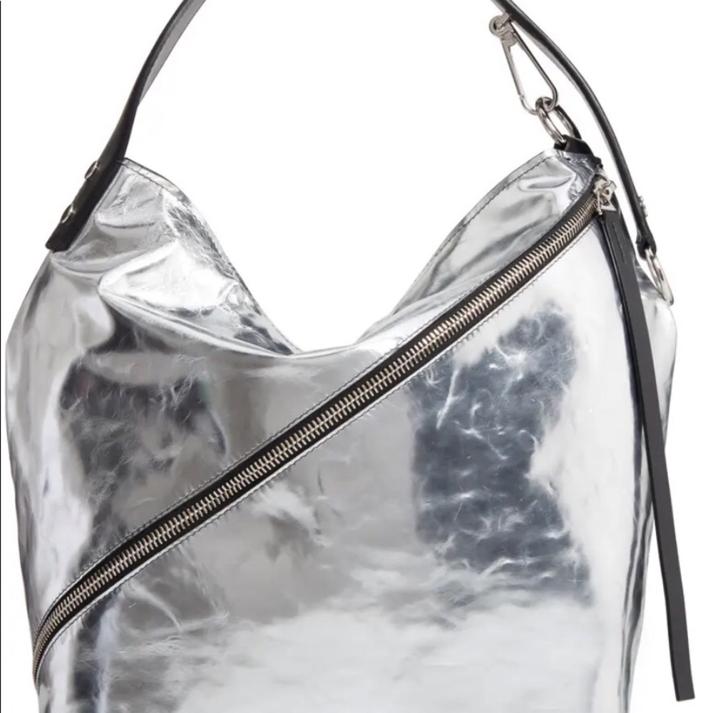 🔥PROENZA SCHOULER🔥 leather silver metallic tote
